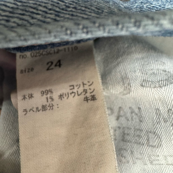 Moussy Womens Skinny Jeans Skinny Medium Wash Blue Distressed Splatter Size 24 - Picture 11 of 13